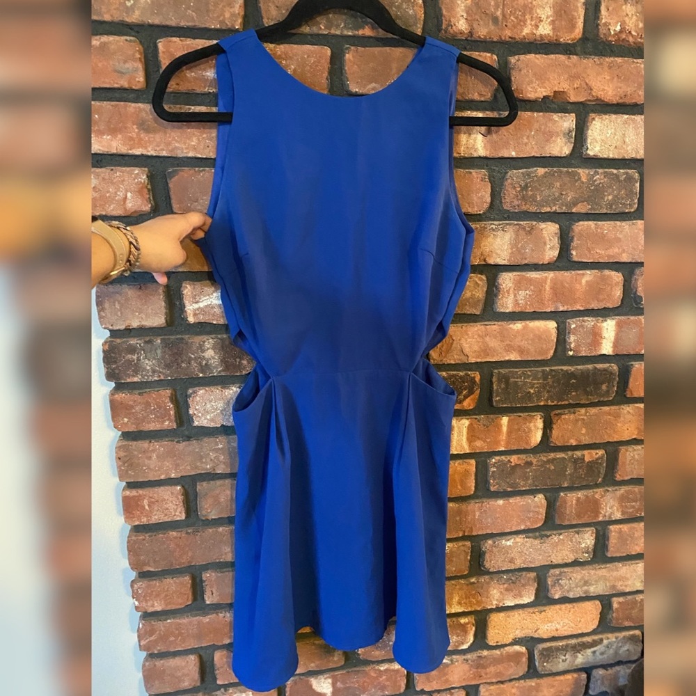 Express Blue Cutout Dress